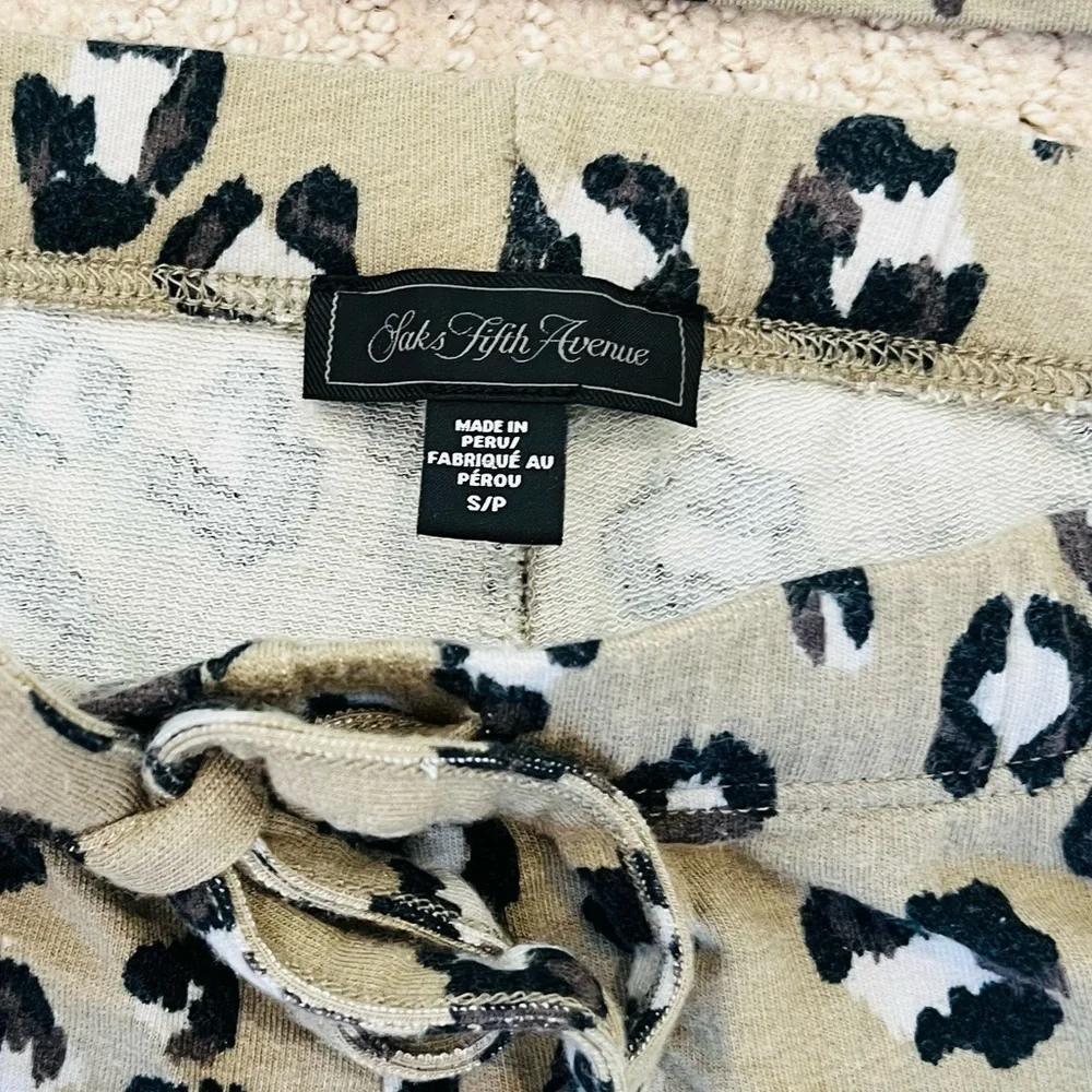 Saks Fifth Avenue Leopard Print Pajama Set